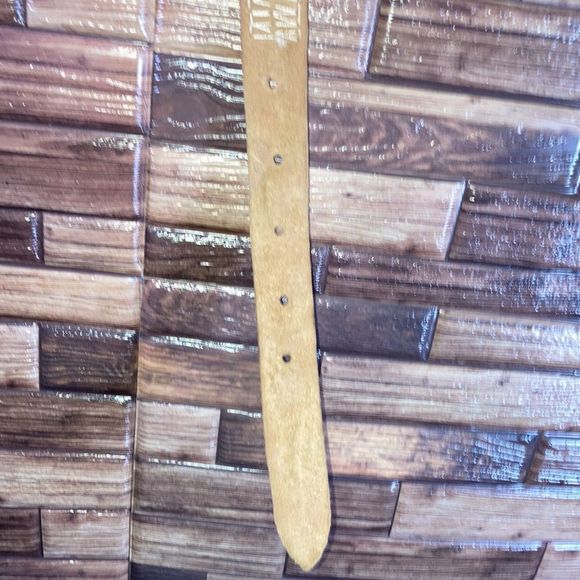 Hand Beaded Leather Belt unisex Small Blue/Black/ Brown - Picture 10 of 12